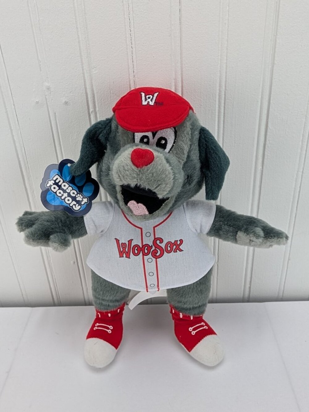 Woofster Woo Sox Dog Mascot Factory Plush 9" Stuffed Animal Minor League Ball